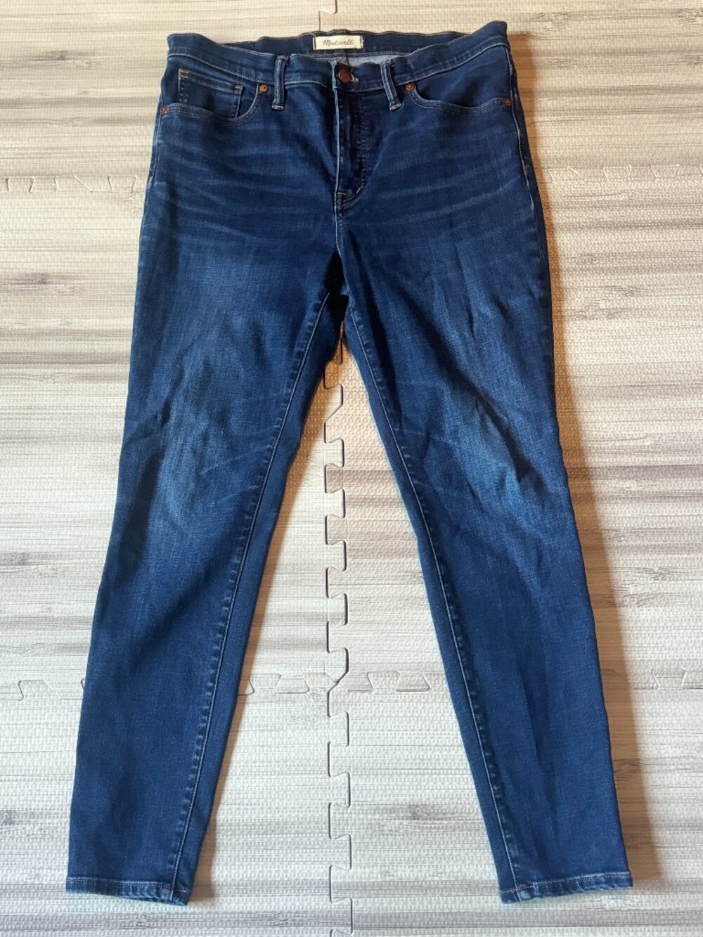 Madewell Women's 9" Mid-Rise Skinny Jeans in Larkspur Wash